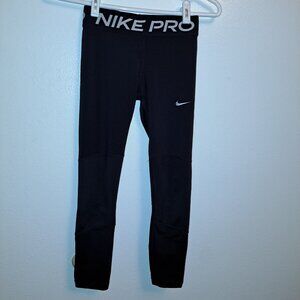 Nike Pro Dri-Fit Swoosh Black Stretch Leggings  Small